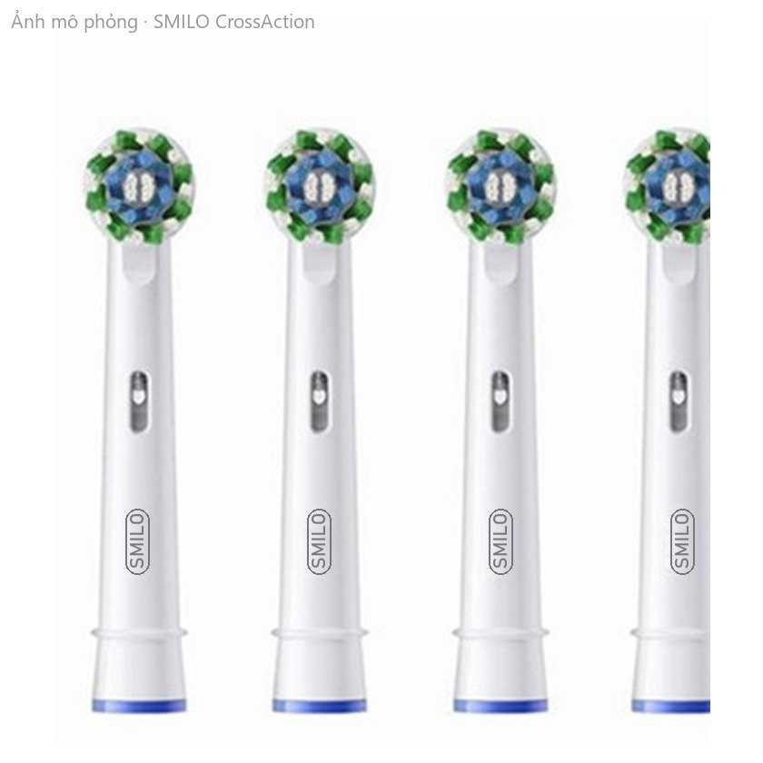 Đầu bàn chải NITESA cho máy Oral-B – kiểu Cross Action, lông đan chéo (ảnh mô phỏng)